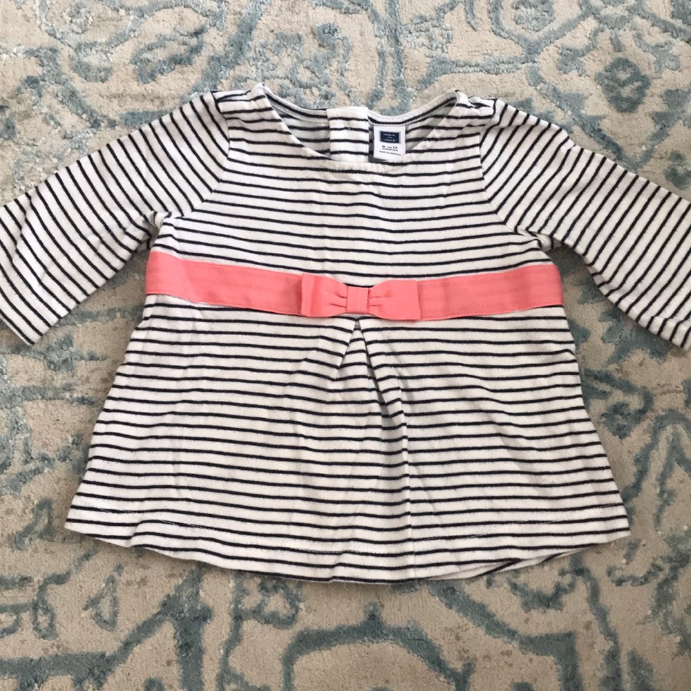 Janie and Jack Striped Top with Bow